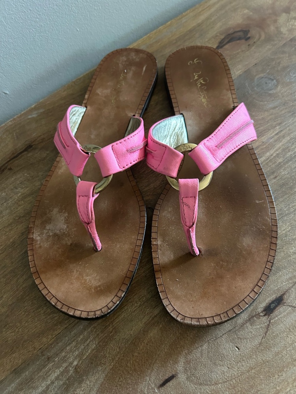 Lilly Pulitzer Hot Pink McKim Sandals Size 8